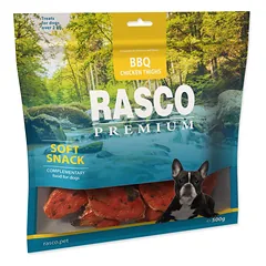 Rasco Premium Snack BBQ Chicken Thighs kąstukai suaugusiems šunims su vištiena, 500 g