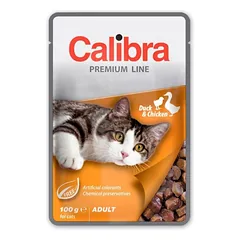 CALIBRA Cat Premium Line Adult Duck&Chicken 100 g su antiena ir vištiena katėms nuotrauka