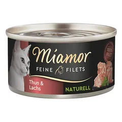 MIAMOR Feine Filets Naturell Tuna&Salmon 80g tuno ir lašišos padaže