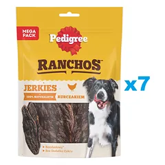 PEDIGREE Ranchos Jerkies 7x180 g papildomo pašaro suaugusiems šunims be grūdų su vištiena