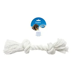 Duvo+ žaislas šunims Knot medvilnė, baltas