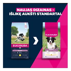 Eukanuba Life Care Medium Puppy sausas maistas vidutinių veislių šuniukams su vištiena, 15 kg — 2 nuotrauka