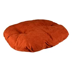 Duvo+ Hundekissen oval Velvet Copper rot/weiß