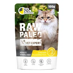 Raw Paleo Cat Adult Sterilised Monoprotein Chicken 100 g