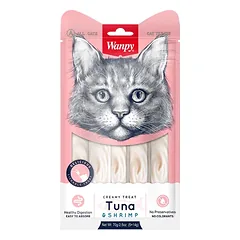Wanpy skanėstai katėms su tunu ir krevetėmis 12×70 g