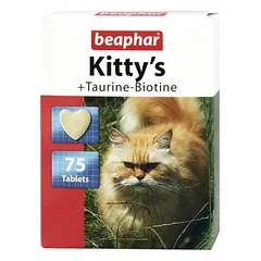 KITTY'S + TAURINE-BIOTINE 75TAB - vitaminų tabletės katėms