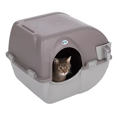 Omega Paw Roll'n Clean savaime išsivalantis kačių tualetas, taupe spalvos / pilka — 3 nuotrauka