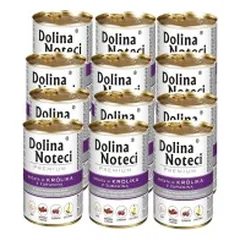 Konservai šunims su triušiena ir spanguolėmis Dolina Noteci Premium, 12 x 400 g