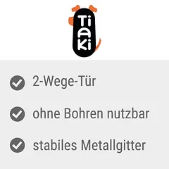 TIAKI baltos šunų tvorelės su 7 cm ilgintuvu, Aukštis 76 cm, plotis 75–82 cm — 2 nuotrauka