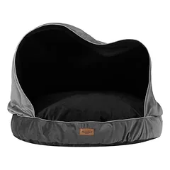 RECOBED pufas su antklode Velūras pilka/juoda S Ø55cm