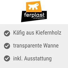 Ferplast narvas žiurkėnams Domster 100, L 100 x B 50 x H 61 cm — 2 nuotrauka
