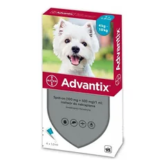 ADVANTIX lašai šunims nuo blusų ir erkių 4-10kg N4