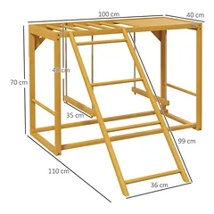 Žaidimų aikštelė viščiukams 100x110x70cm., šviesiai rudos spalvos — 3 nuotrauka