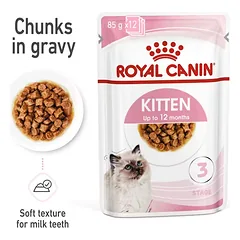 Instinctive (padaže) drėgnas pašaras kačiukams Royal Canin (ploni griežinėliai padaže), 12 x 85 g — 2 nuotrauka