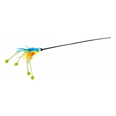 CAT&RINA  CAT-TEASER WITH FEATHERS AND BALLS 40 CM 15 G