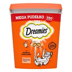 DREAMIES Mega Box 350 g - papildomas ėdalas suaugusioms katėms su gardžia vištiena