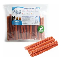 JUKO skanėstas Snacks Rabbit Spiral Stick 12 cm triušienos pagaliukai