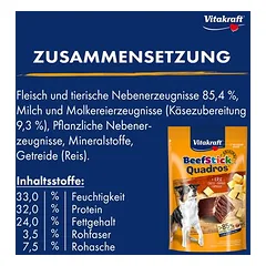 Vitakraft Beef Stick Quadros skanėstai šunims 70 g — 5 nuotrauka