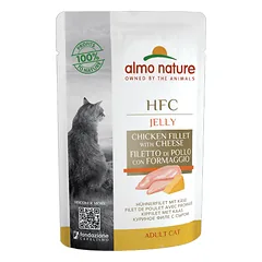Almo Nature HFC Jelly Vištiena su sūriu žele, katėms, 55 g