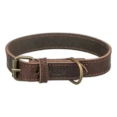TRIXIE Rustic rieb. odos antkaklis, L 48-56cm/30mm, tams. rudas parduotuvėje akvanamai.lt