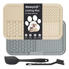 HausPets Set aus 2 Silikon Leckmatten mit Saugnäpfen für Hunde/Katzen