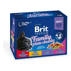 Brit Premium konservai katėms maiš. Family Plate 1200g. (100g. * 12vnt.)