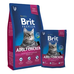 Brit Premium by Nature Cat Adult Chicken sausas pašaras katėms 0,3 kg — 2 nuotrauka