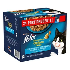FELIX žuvies rinkinys katėms želėje, 24 × 85 g