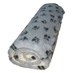 Four Friends VetBed Gray Rugs with Paws Neslystantis kilimėlis šunims, katėms ir triušiams, 75×75 cm