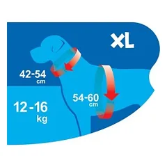 Happet minkštos, turkio spalvos petnešos šunims, XL — 5 nuotrauka