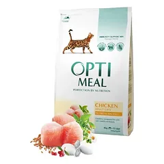 OPTIMEAL™. Visavertis sausas maistas suaugusioms katėms su vištiena.