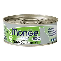 Monge Jelly Adult Tuna & Surimi konservai katėms drebučiuose