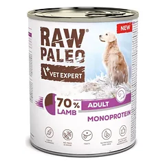 RAW PALEO Monoprotein Lamb Adult 12x800g ėrienos mėsa, šlapias šunų maistas