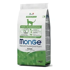 Monge Monoprotein Rabbit super premium pašaras katėms su triušiena 1,5kg parduotuvėje e-zoo.lt