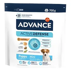 Advance Mini Puppy Protect sausas maistas mažų veislių šuniukams ir nėščioms kalėms su vištiena ir ryžiais, 0.7 kg