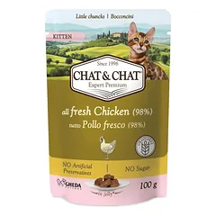 Chat & Chat Kitten Chicken, kapsička 100 g