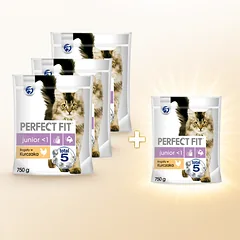 Perfect Fit Junior turtingas vištiena 3x750g + 750g NEMOKAMAI
