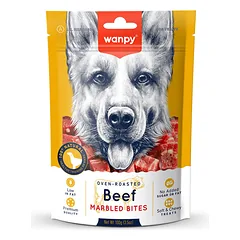 Wanpy Beef Marbled Bites skanėstai šunims, marmuriniai jautienos kąsneliai, 100 g