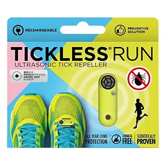 TickLess Run žmonių ultragarsinis pakabukas nuo erkių ir blusų, įkraunamas, geltonas