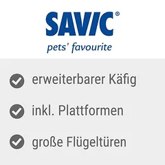 Savic Royal Suite 100, tamsiai mėlynas, Pagrindinis narvas: L 99,8 x B 63,2 x H 99 cm — 5 nuotrauka