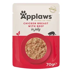 APPLAWS Su vištiena ir jautiena 70 g šlapias kačių maistas