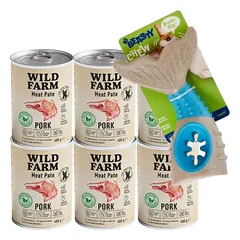 Wild Farm Pate Pork 6x400g pašaro šunims be glitimo