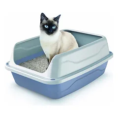 Georplast Sonic Medium atvira kačių tualeto dėžutė su aukštais kraštais, 44.5x34x18.5 cm