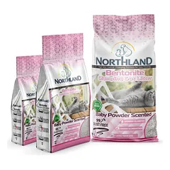 Northland Baby Powder bentonito kraikas katėms vaikiškos pudros kvapo 5l 10l