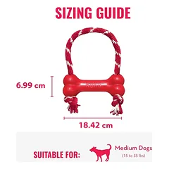 KONG Goodie Bonew /Rope M žaislas šuniui, 1 vnt. — 3 nuotrauka