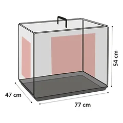 Flamingo Keo - metalinis šuns narvas, M:, Silver / 47x77x54cm — 2 nuotrauka