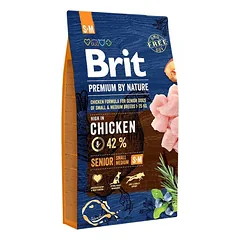 BRIT PREMIUM By Nature Senior S/M sausas pašaras vyresnio amžiaus šunims