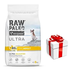 Vetexpert RAW PALEO ULTRA TURKEY ADULT MINI 8KG + Staigmena ŠUNIUI
