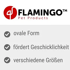 Flamingo žaislas šunims Treibei Ovo, raudonos spalvos, L: Ø 16,5 x H 25 cm — 2 nuotrauka