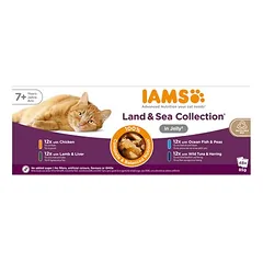 IAMS Advanced Nutrition Senior 7+ Land & Sea Collection in Gelee